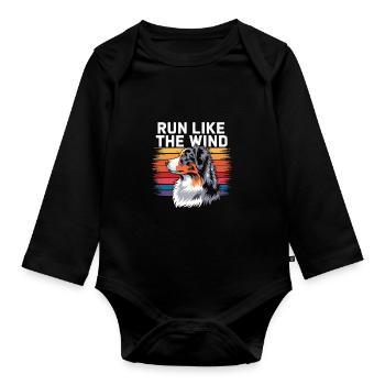 Agility - Baby Bio-Langarm-Body - Schwarz - Vorne