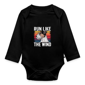 Agility - Baby Bio-Langarm-Body - Schwarz - Vorne