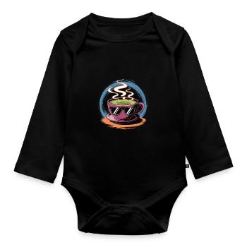 Matcha - Baby Bio-Langarm-Body - Schwarz - Vorne