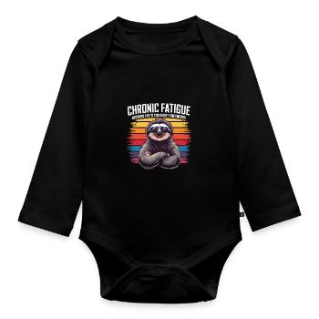 Bürohumor - Baby Bio-Langarm-Body - Schwarz - Vorne
