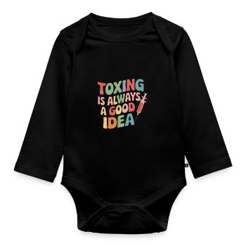 Kosmetikerin - Baby Bio-Langarm-Body - Schwarz - Vorne