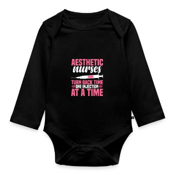 Kosmetikerin - Baby Bio-Langarm-Body - Schwarz - Vorne