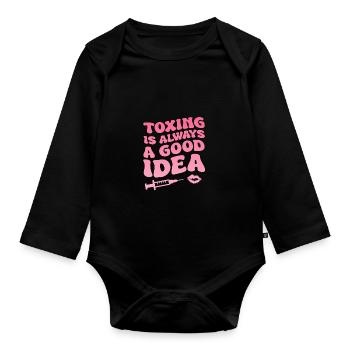 Kosmetikerin - Baby Bio-Langarm-Body - Schwarz - Vorne