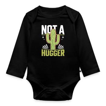Cactus Cacti Desert Plant - Organic Longsleeve Baby Bodysuit - black - Front