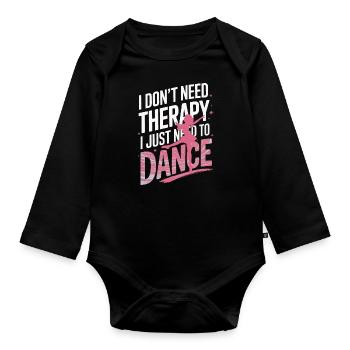 Tanzen Tänzer Tanzen - Baby Bio-Langarm-Body - Schwarz - Vorne