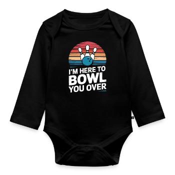Bowling Bowler Pin Ball Bowling Ball - Baby Bio-Langarm-Body - Schwarz - Vorne