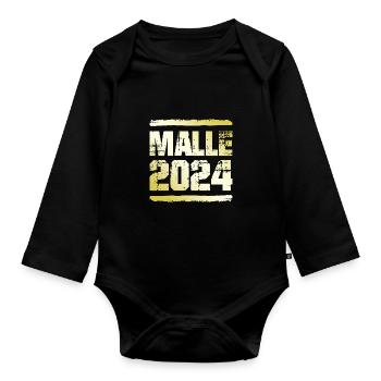 Malle 2024 Or - Body Bébé bio manches longues - noir - Devant