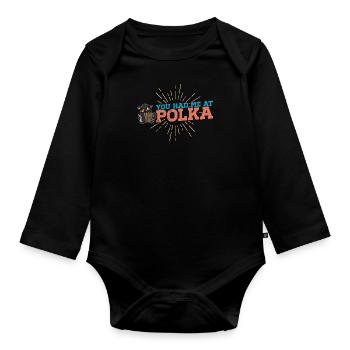 Klavierakkordeon Musiker Musikschule Musik - Baby Bio-Langarm-Body - Schwarz - Vorne