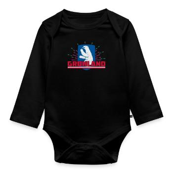 Tupilaq Grönland Thulemand Dänemark Inuit - Baby Bio-Langarm-Body - Schwarz - Vorne