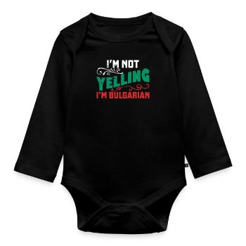 Bulgaria Origin Balkans Sofia Holidays Travel - Organic Longsleeve Baby Bodysuit - black - Front