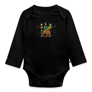 Lamassu Assyrien Antik Gottheit Babylon Sumer - Baby Bio-Langarm-Body - Schwarz - Vorne