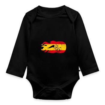 Drapeau du sport automobile espagnol - Body Bébé bio manches longues - noir - Devant