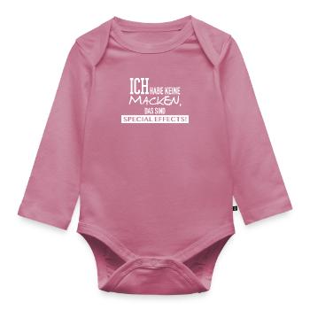 ich habe keine macken das sind special effects - Baby Bio-Langarm-Body - Mauve - Vorne