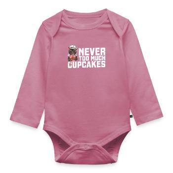 Hobbybäcker Katze Kuchen Dessert Backen - Baby Bio-Langarm-Body - Mauve - Vorne