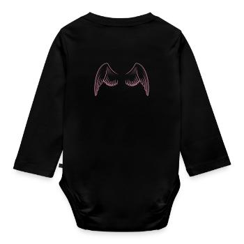 Ailes. Ailes d'ange. Angel. doux. - Body Bébé bio manches longues - noir - Dos