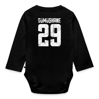 Gümüshane 29 Türkei Turkiye Geschenk Urlaub TR - Baby Bio-Langarm-Body - Schwarz - Hinten