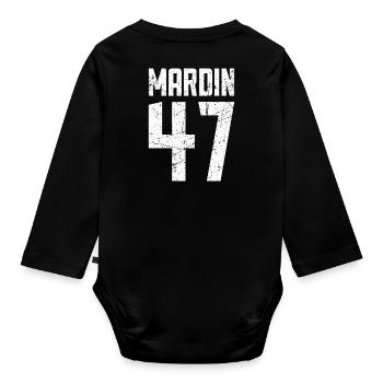 Mardin 47 Turkey Turkiye Gift Holiday TR Turk - Organic Longsleeve Baby Bodysuit - black - Back