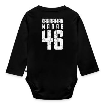 Maras 46 Türkei Turkiye Geschenk Urlaub TR Türk - Baby Bio-Langarm-Body - Schwarz - Hinten