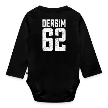 Dersim 62 Türkei Turkiye Geschenk Urlaub TR Türk - Baby Bio-Langarm-Body - Schwarz - Hinten