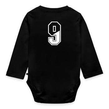 9 ans maillot numéro 9 T-shirt numéro 9 - Body Bébé bio manches longues - noir - Dos