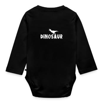 Dinosaur. T-Rex Tyrannosaurus T-Shirt Geschenk - Baby Bio-Langarm-Body - Schwarz - Hinten