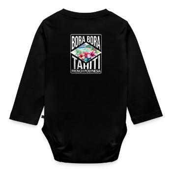 Bora Bora Tahiti French Polynesia 1 - Body Bébé bio manches longues - noir - Dos