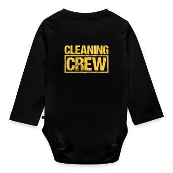 Cleaning Cleaning Cleaning Crew Crew Team Staff - Organic Longsleeve Baby Bodysuit - black - Back