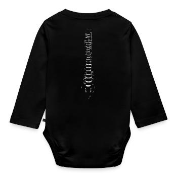 Idée cadeau corps blanc - Body Bébé bio manches longues - noir - Dos