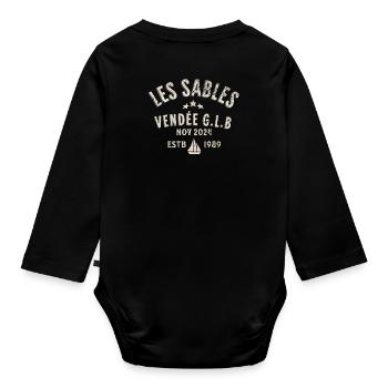 Les Sables Vendée GLB 2024 - Baby Bio-Langarm-Body - Schwarz - Hinten