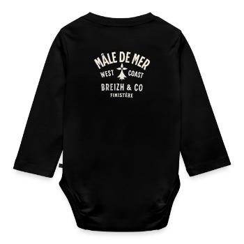 Meer Male Breizh Co 2 - Baby Bio-Langarm-Body - Schwarz - Hinten