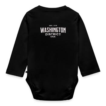Distrikt Washington, Vereinigte Staaten von Amerika - Baby Bio-Langarm-Body - Schwarz - Hinten