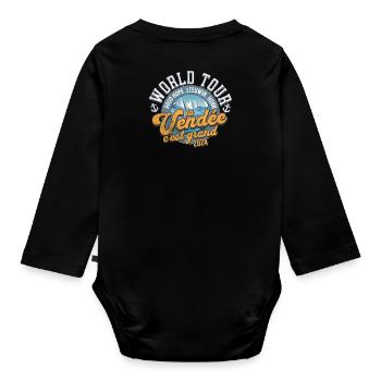World tour regatta 2024 back - Organic Longsleeve Baby Bodysuit - black - Back
