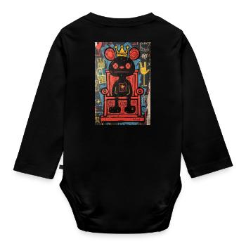 Bad Mood King - Organic Longsleeve Baby Bodysuit - black - Back