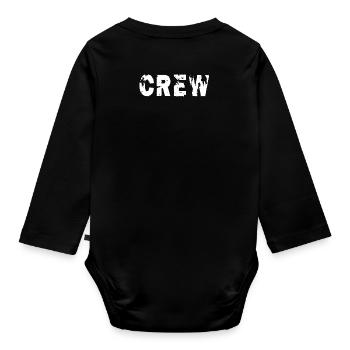 Crew Staff Mannschaft Team Techniker Festival - Baby Bio-Langarm-Body - Schwarz - Hinten