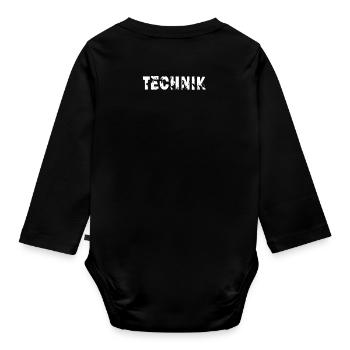 technologie - Body Bébé bio manches longues - noir - Dos