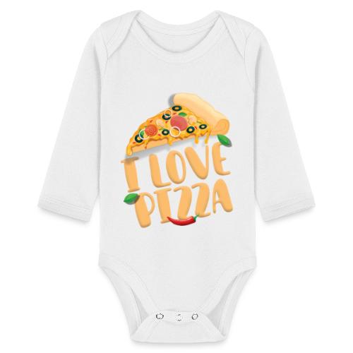 I Love Pizza - Baby Bio-Langarm-Body