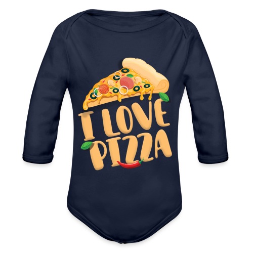 I Love Pizza - Baby Bio-Langarm-Body