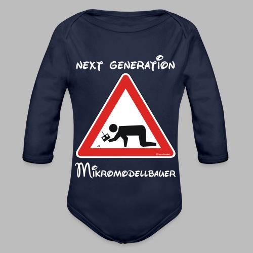 Warnschild Mikromodellbauer Next Generation - Baby Bio-Langarm-Body
