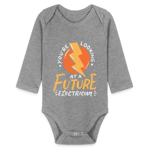 Lustiger zukünftiger Elektriker Elektrotechniker - Baby Bio-Langarm-Body