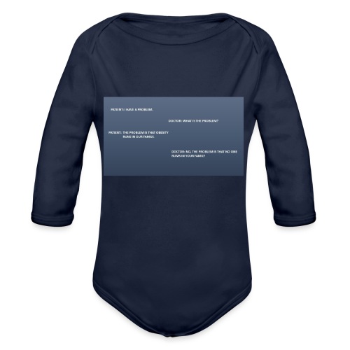 Running joke t-shirt - Organic Longsleeve Baby Bodysuit