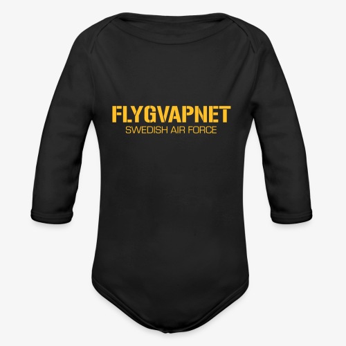 FLYGVAPNET - SWEDISH AIR FORCE - Ekologisk långärmad babybody