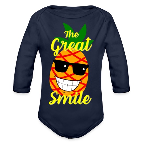 The Great Smile ananas printti - Vauvan pitkähihainen luomu-body