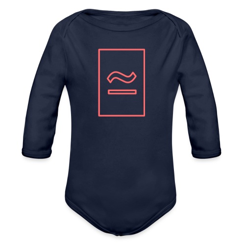 The Commercial Logo (Salmon Outline) - Organic Longsleeve Baby Bodysuit