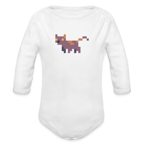 Pixel cat - Ekologisk långärmad babybody