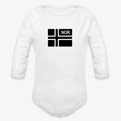 Norsk taktisk flagga Norge - NOR (vänster) - Ekologisk långärmad babybody