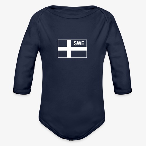 Svensk taktisk flagga (Negativ) - Sverige - Ekologisk långärmad babybody