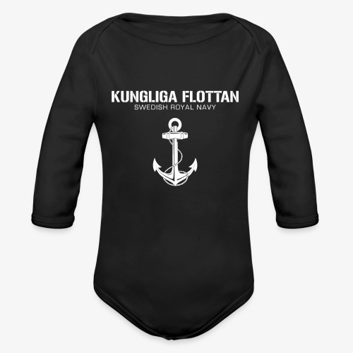 Kungliga Flottan - Swedish Royal Navy - ankare - Ekologisk långärmad babybody