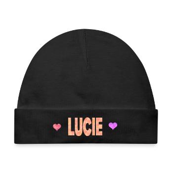 Lucie - Baby Premium Organic Mütze - Schwarz - Vorne