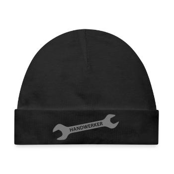 Handwerker - Baby Premium Organic Mütze - Schwarz - Vorne