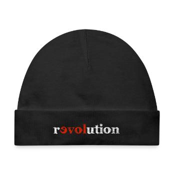 Revolution - Baby Premium Organic Mütze - Schwarz - Vorne